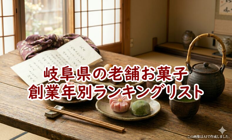 岐阜県の老舗お菓子・創業年別ランキングリスト｜失敗しない手土産選び