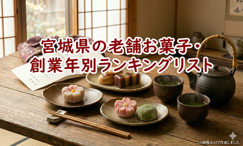 宮城県の老舗お菓子・創業年別ランキングリスト｜失敗しない手土産選び