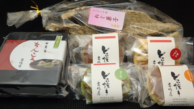 岩嶋屋のどら焼とねじ菓子とちんころ