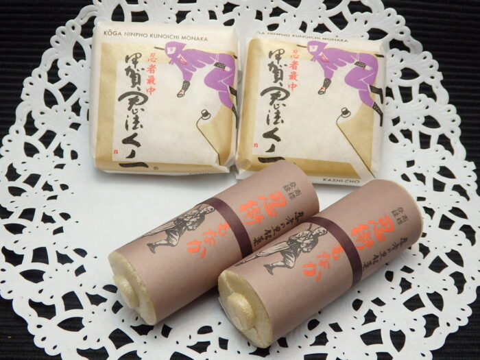 菓子長のくノ一最中、甲賀流忍者最中とチーズケーキ、なめらかプリン