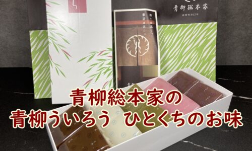 青柳総本家の青柳ういろう　ひとくちのお味
