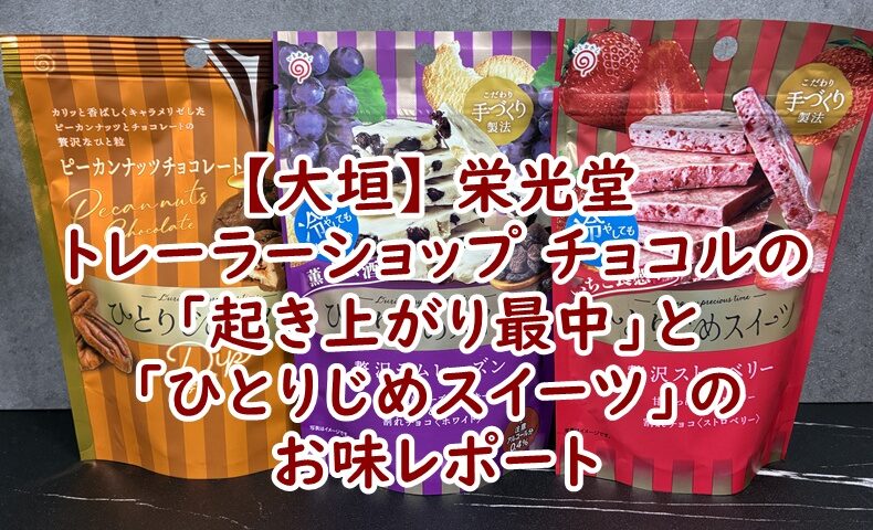 【大垣】栄光堂 トレーラーショップ「チョコル」で購入した「起き上がり最中」と「ひとりじめスイーツ」のお味レポート