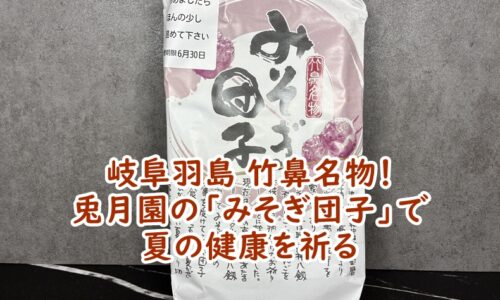 岐阜羽島 竹鼻名物！兎月園（とげつえん）の「みそぎ団子」で夏の健康を祈る